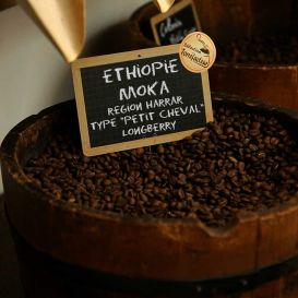 Café Moka d'Ethiopie - Région Harrar - Longberry en grain ou moulu